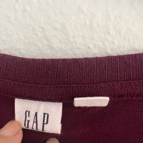 GAP Oversized Burgundy Crew Neck Oversized Sweater Size XS - Picture 5 of 6